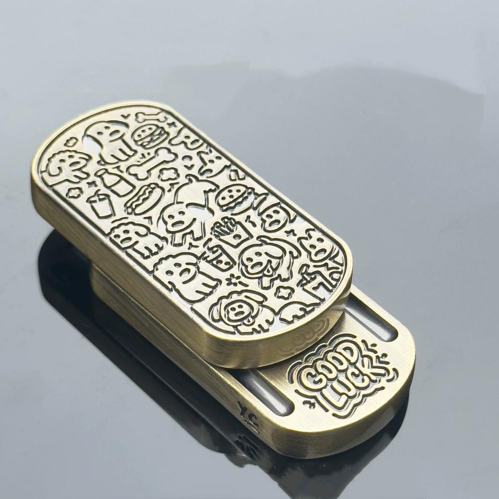 Trendy Mechanical Metal Push Slider Fidget Toy Compact Pocket EDC Sensory Toy Creative Party Favor Birthday Gift for Friends