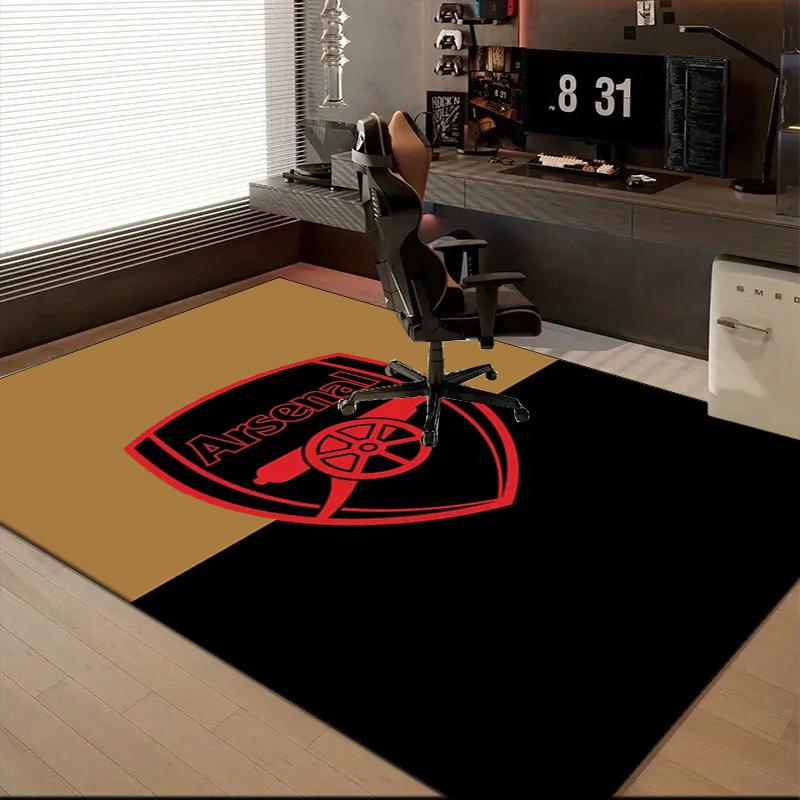 Arsenal Football Club Wappen Aufdruck Büro Teppich Stuhl Kissen Eingangsbereich Teppich, Teppiche für Wohnzimmer, Schlafzimmer Weihnachtsgeschenke