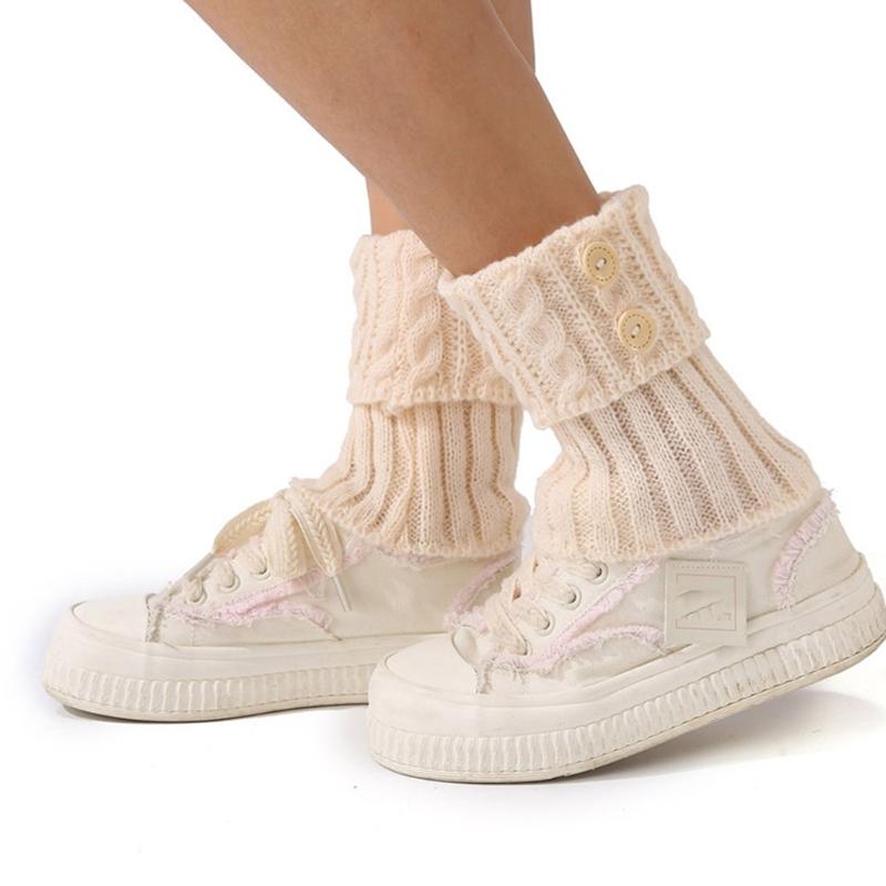 Women's Short Knitted Leg Warmers Acrylic Boot Cuffs for Superior Warmth Comfort Elastic Fit Ideal for Winter Activities