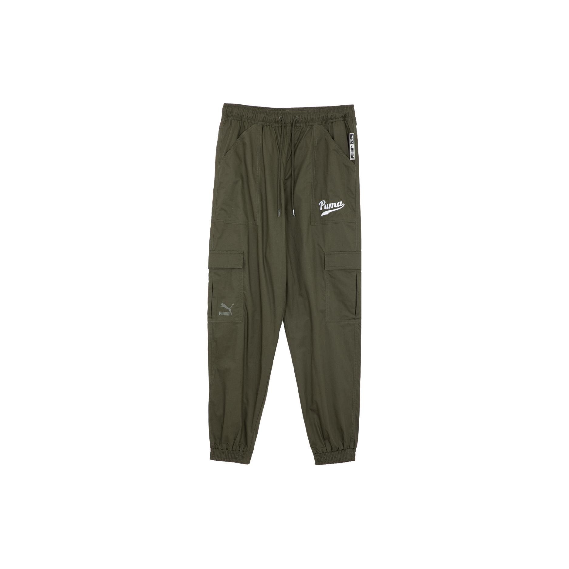 

Puma однотонные брюки-карго на шнурке мужские темно-зеленые 538357-70 L