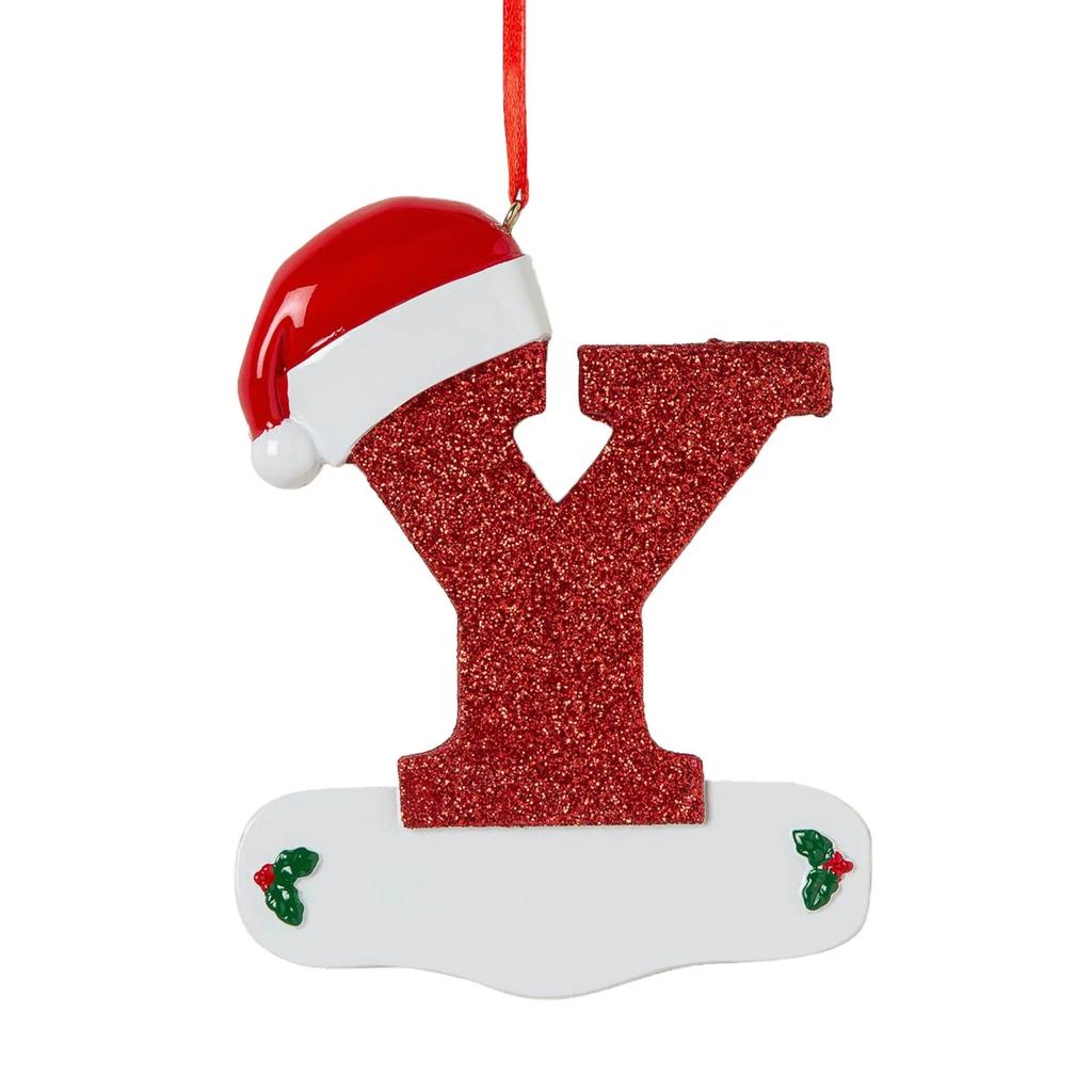 Weihnachtsdekorationsanhänger Personalisierter Weihnachtsschmuck mit 26 Buchstaben DIY Weihnachtsbaumhängeornament Neujahr 2024