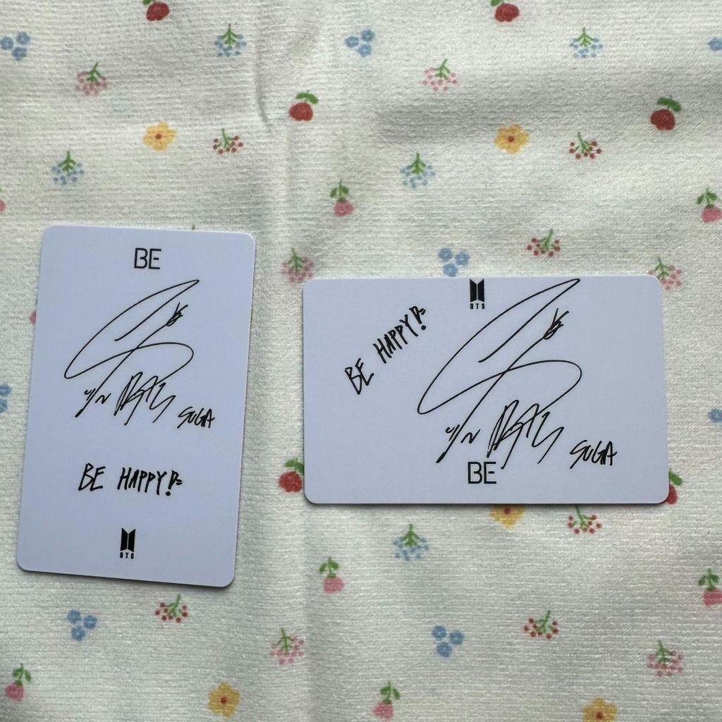 [USED] Korean BTS BE Limited Unreleased Lucky Drop Yoongi Trading Cards (2 Pieces)