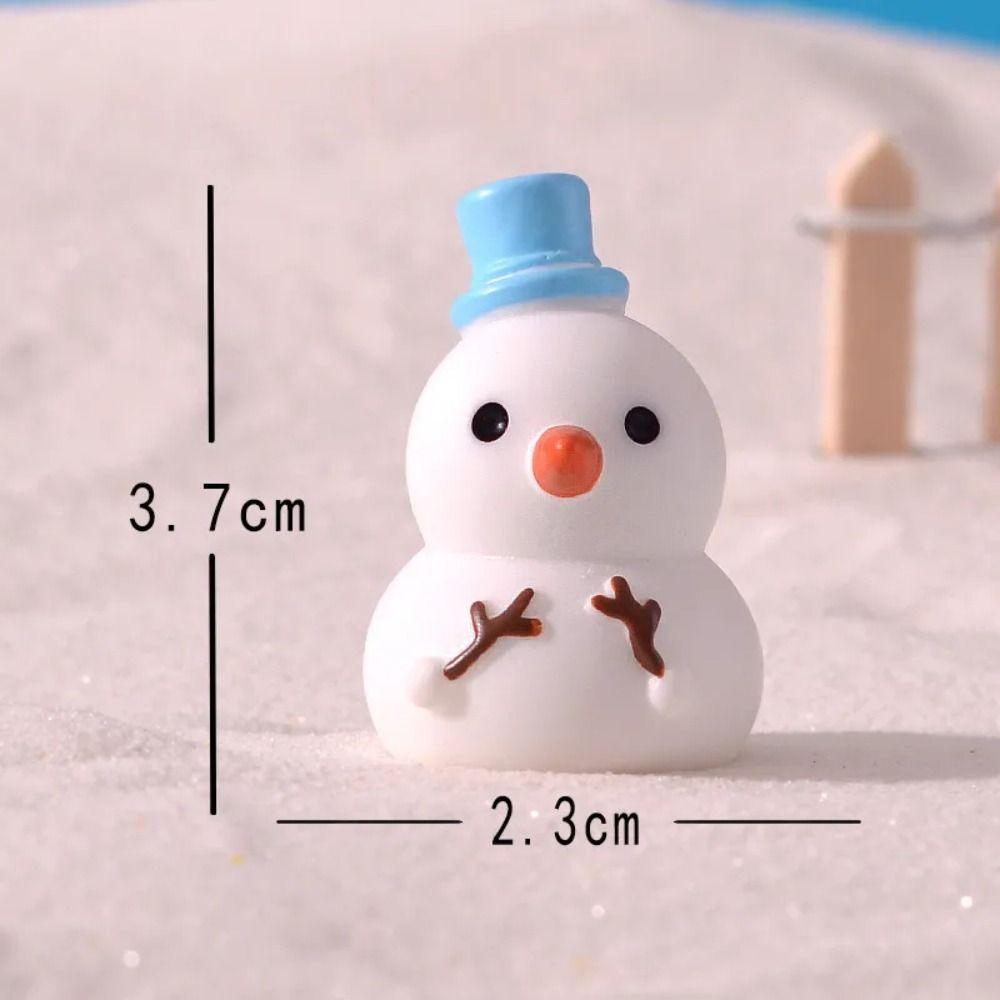Miniature Snowman Santa Claus Figurine Micro Landscape Christmas Decorations  Birthday Gift