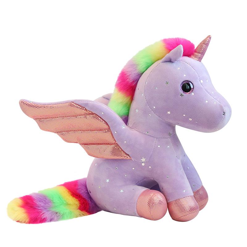 Rainbow Multicolor Unicorn Doll Plush Rag Doll Toy Mascot Home Placement Decoration Soul Companion Family Embellishment