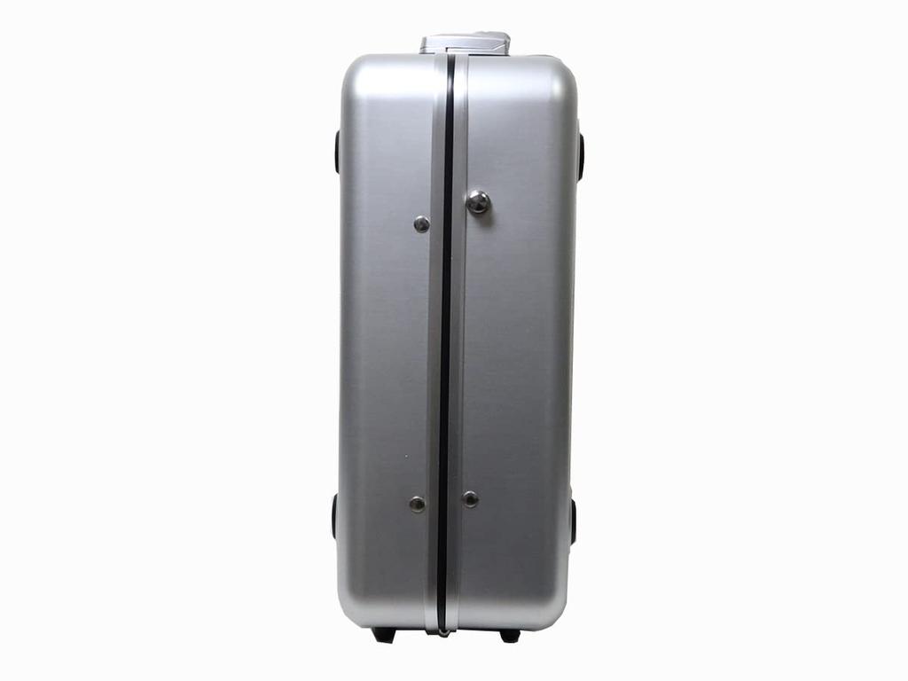 Aluminum Attache Case 42cm B4 Size Wide Width 12cm PC Storage Pocket Pen Holder TSA Lock Document Holder For Business Trips Overnight Use Quiet Auto