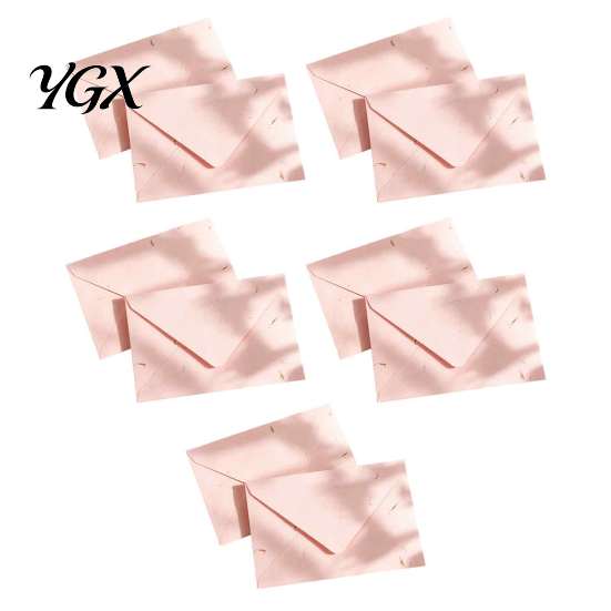 Western Style Envelopes for Correspondence 10PCS Petal Art Envelopes, Real Floral Texture Design, Thick Paper Artistic Stationery Handwritten Messages