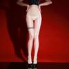 One-piece Embroidered Leg Rings Aurora Stockings Sexy Ultra-thin Oily Silky Smooth Seamless Crotch Fake Two-piece Black Silk Pantyhose
