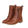 Women's European-Style Martin Boots 2025 Fall/Winter Flat-Heel Oversized Buckle Short Boots