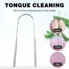 1/2Pcs Stainless Steel Tongue Scraper U-Shaped Metal Fresh Breath Cleaning Coated Oral Hygiene Care Tools