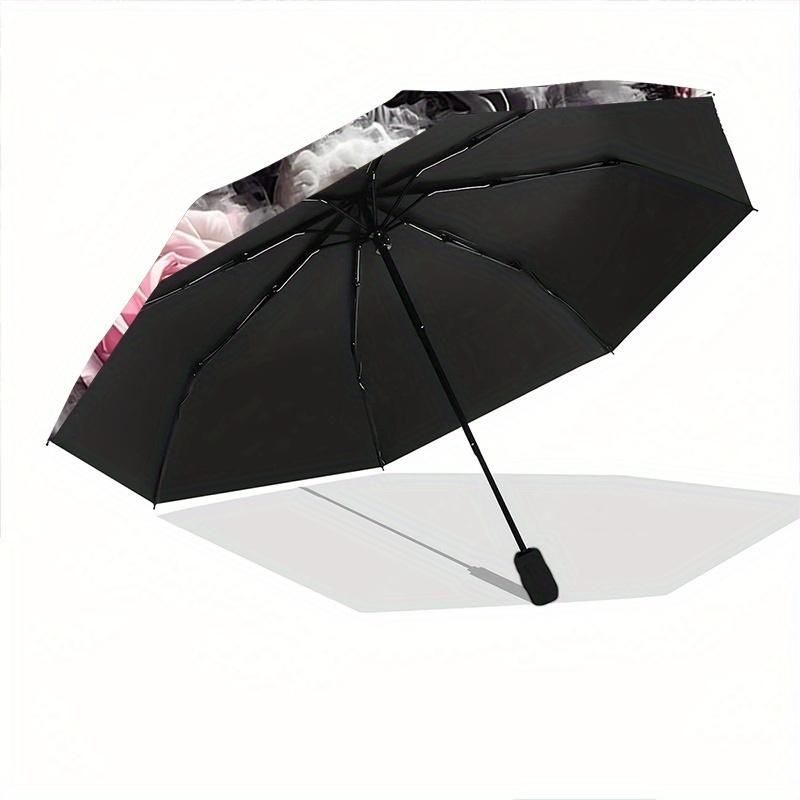 1pc Death Roses Automatic Open/CloseUmbrella,Compact Umbrella for Men & Women Day Gift.W031