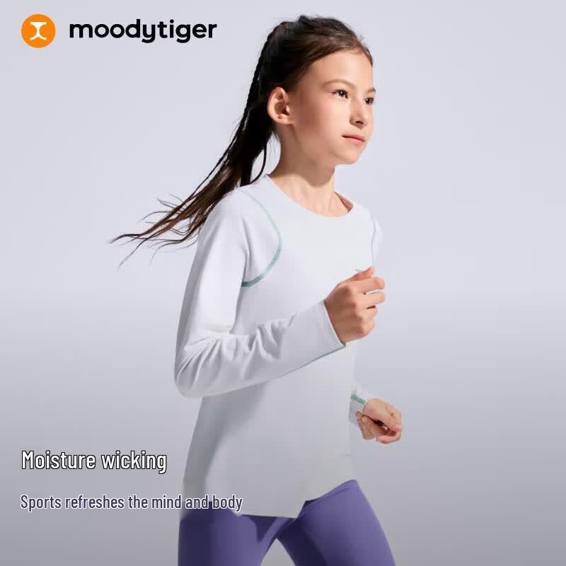 Moodytiger Kids' Tennis Series Long-Sleeve Quick-Dry T-Shirt