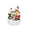 Christmas Cartoon Glowing Small House, Santa Claus, Snowman Miniature Landscape Resin Figurine, Christmas Decoration Item