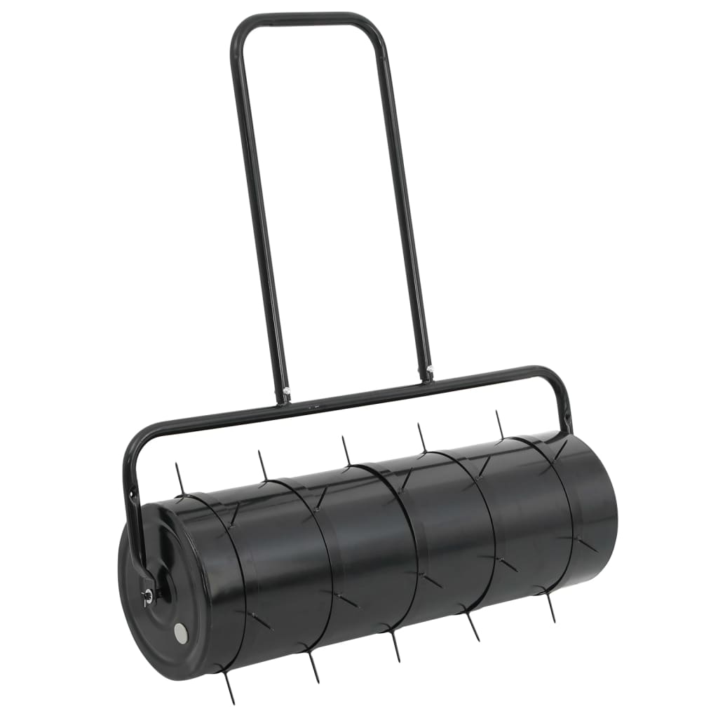 Super Merchant Vidaxl Gazonwals met Beluchter, Zwart, 63 L, IJzer en Staal