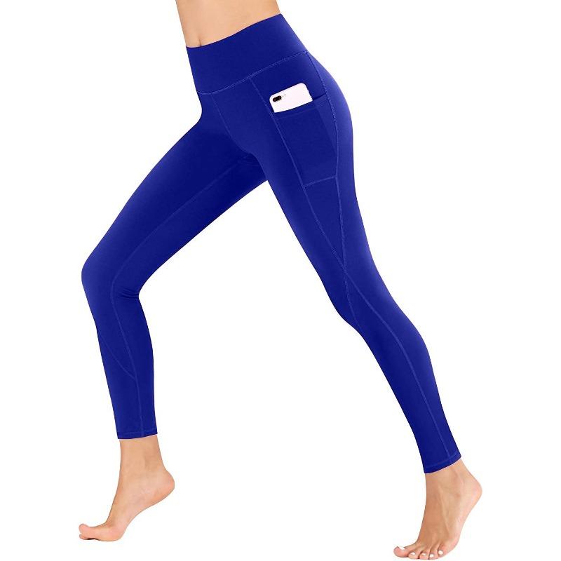 Women High Waist Tummy Control Slim Fit Side Pocket Yoga Pants