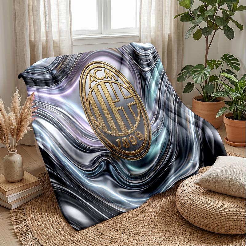 AC Milan Theme blanket Soft Flannel Blanket Plush Throw Blanket Cozy Sofa Bed Blanket for Home Decor