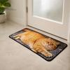Water Absorbent Door Mat Cute Cat Shape Bathroom Rug, 3D Simulation Modeling, Soft Imitation Safety for Elderly And Children Cashmere Floor