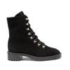 Stuart Weitzman Women's KOLBIE Black Suede Lace-up Ankle Boots