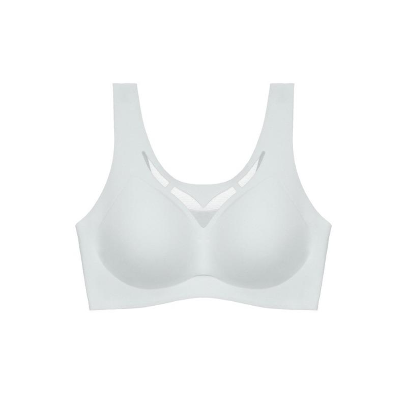 New Gathering Pullover Vest Underwear Women Wide Straps Glossy Seamless Sports Bra