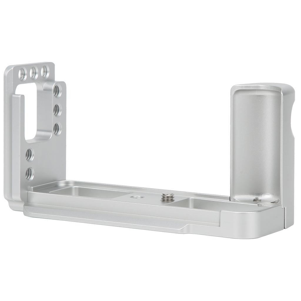 Aluminium Alloy Handle L Quick Release Plate Vertical Shooting for Fuji XA7 Camera(silver )