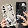 Flowers Print Pattern Phone Case For Samsung Galaxy S25 S24 S23 S22 S21 S20 FE Plus Ultra A15 A35 A54 A55 Soft Silicone Cover