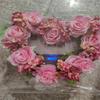 Valentine's Day Love Wreath Decoration Wedding Proposal Party Simulation  Rose Embroidered Ball Wreath Scene Decoration