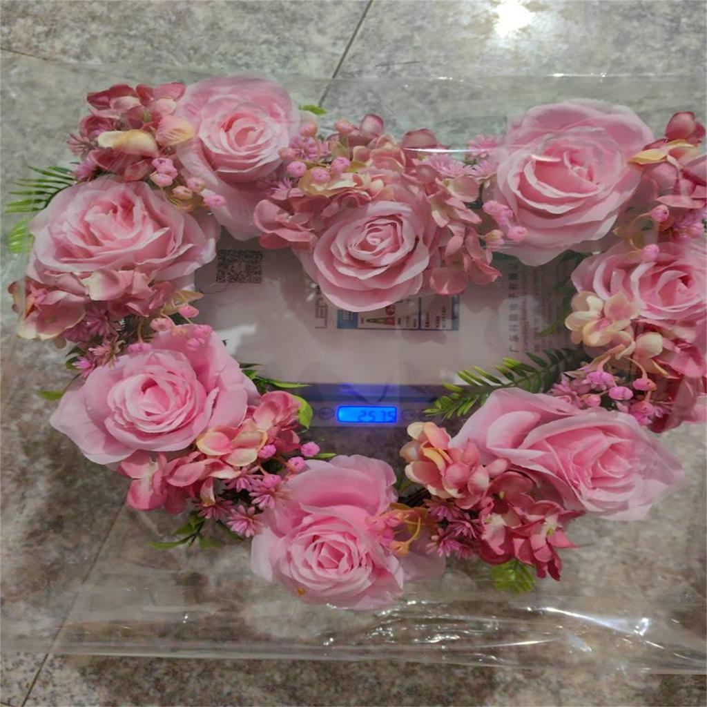 Valentine's Day Love Wreath Decoration Wedding Proposal Party Simulation  Rose Embroidered Ball Wreath Scene Decoration