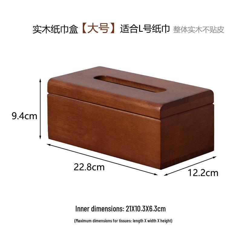 Nussbaumfarbene magnetische Holz-Taschentuchbox - Moderner chinesischer Stil für Ess- und Wohnzimmer oder Hotelnutzung