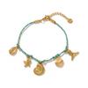 Dopamine Necklace and Bracelet with Whale, Starfish, Shell, 18k Stainless Steel, Multi-Color Conch Pendant.