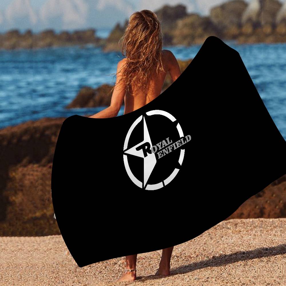 R-Royal E-Enfield Logo Anime Beach Swimming Towel Soft Absorbent Washcloth Children's Gifts For Kids Travel Camping Gym