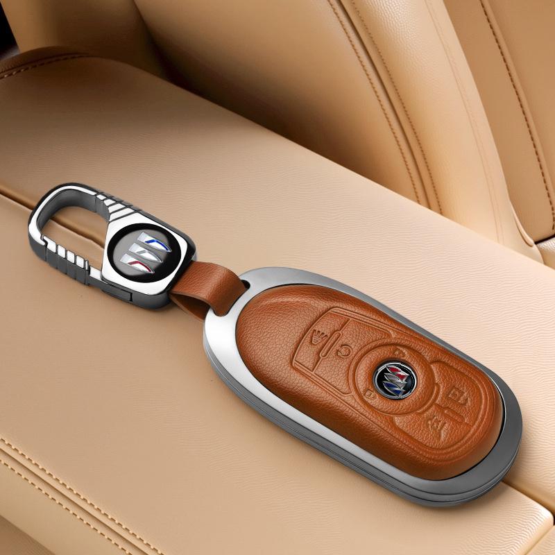 Compatible Key Case for Buick Encore, Envision, Regal, Envision GX/Flag Models, Shell Buckle Design.