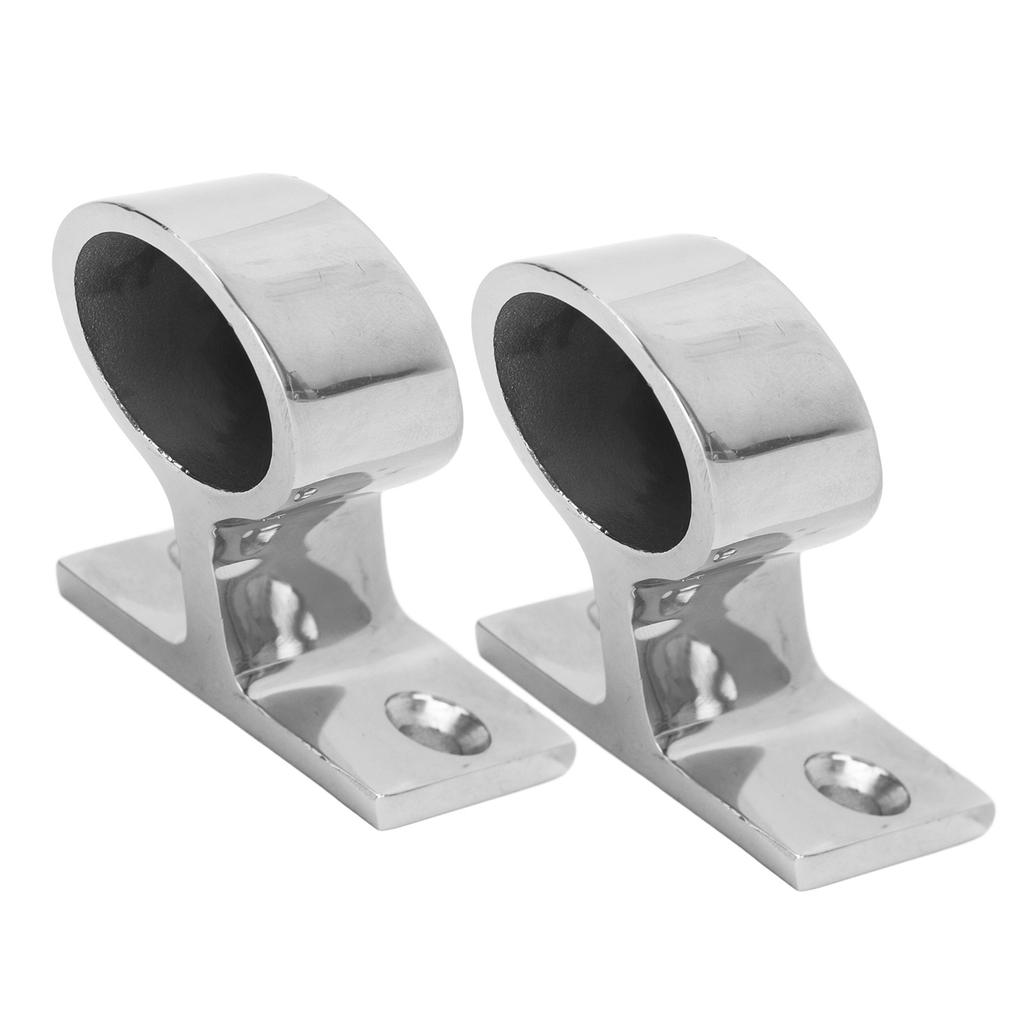 2PCS Stanchion Hand Rail Fitting 316 Stainless Steel Mirror Polishing Rustproof for Boat Yacht Marine 22mm 7 8in