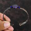 Star Amethyst Cuff Bracelet Lapis Lazuli Beads Bangle Copper Wire Wrapped Jewelry Adjustable Cuff Bracelet Gemstone Jewelry Handmade Bangle