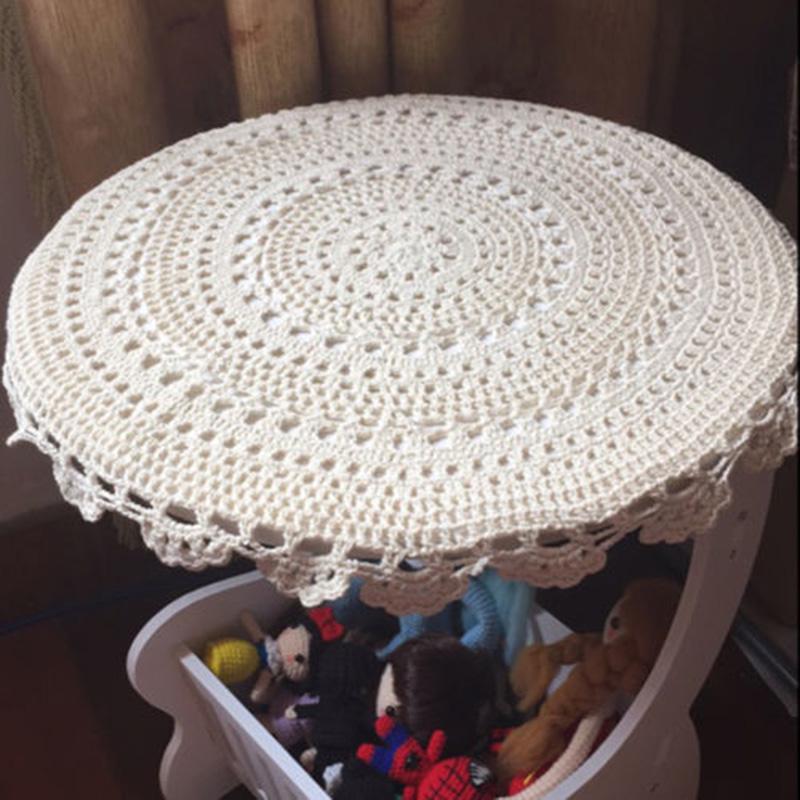 1 Stück Runder Tischdecke Handgehäkelte Spitze Baumwolle Platzset Vintage Handtischdecke Haus Hochzeit Tischdekoration