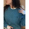 Maglione Pullover Girocollo EastRogue per Coppie in Autunno e Inverno, Maglione di Lana a Maglia Cavo con Cavallino Piccolo, alla Moda e Versatile.