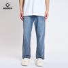 ZunZhe Men's Lightweight Retro Straight-Leg Jeans
