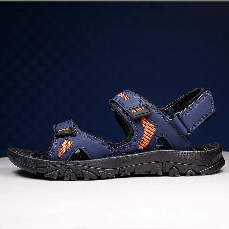 Модные новые мужские сандалии большого размера 39-48 кожаные сандалии для мужчин — фото 3