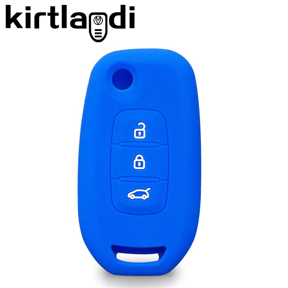 Silicone Key Cover for Renault Logan 2 Stepway Sandero Clio 5 Arkana Captur Kadjar Kwid 2023 2021 Remote Flip Folding Key Case
