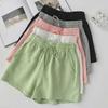 Korean-Style Women's Summer Wide-Leg Elastic Waist Shorts - Plus Size