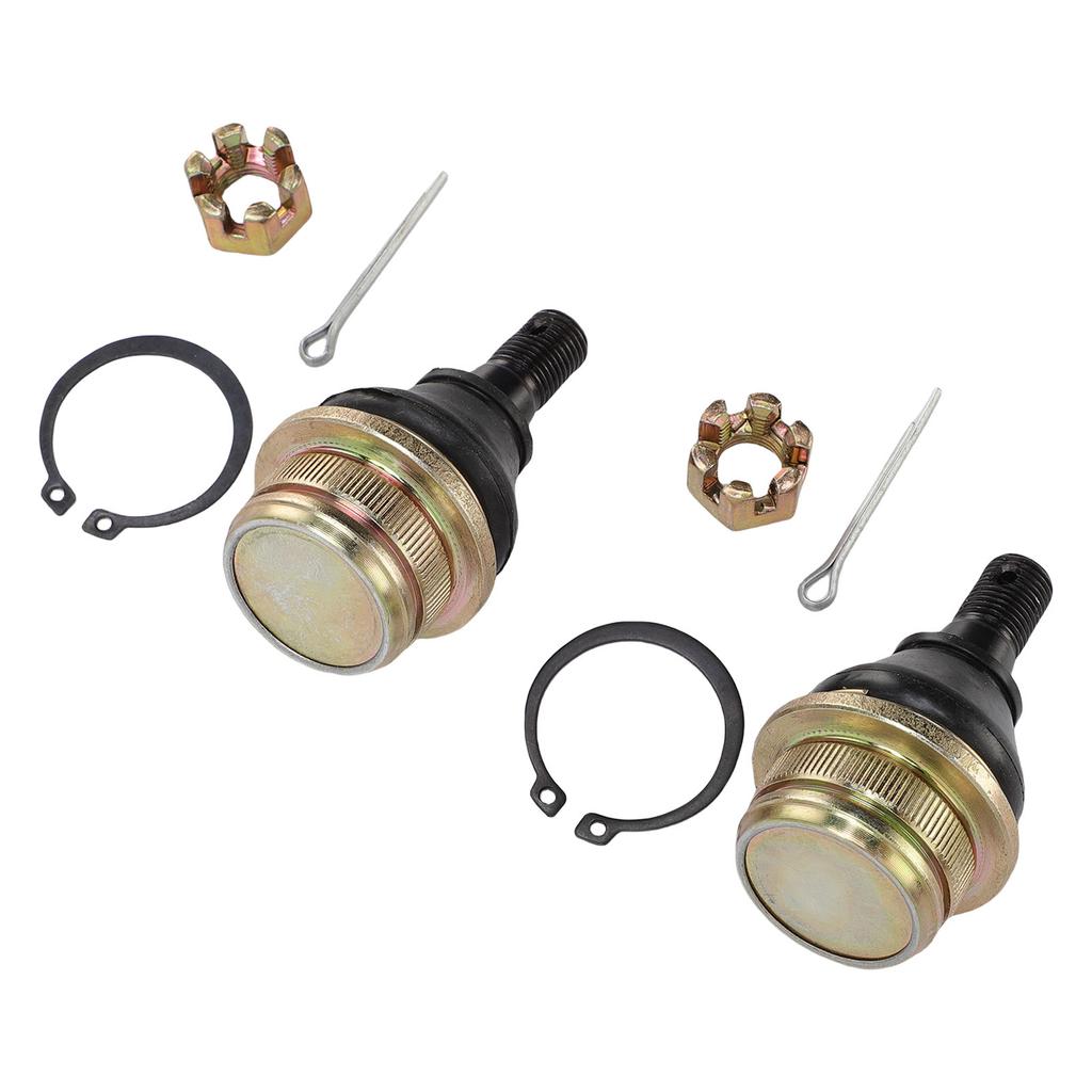 2PCS Lower Ball Joints 59266 1080 Alloy Steel Rubber Ball Joints Kit with Slot Nuts Cotter Pins Replacement for KAF400