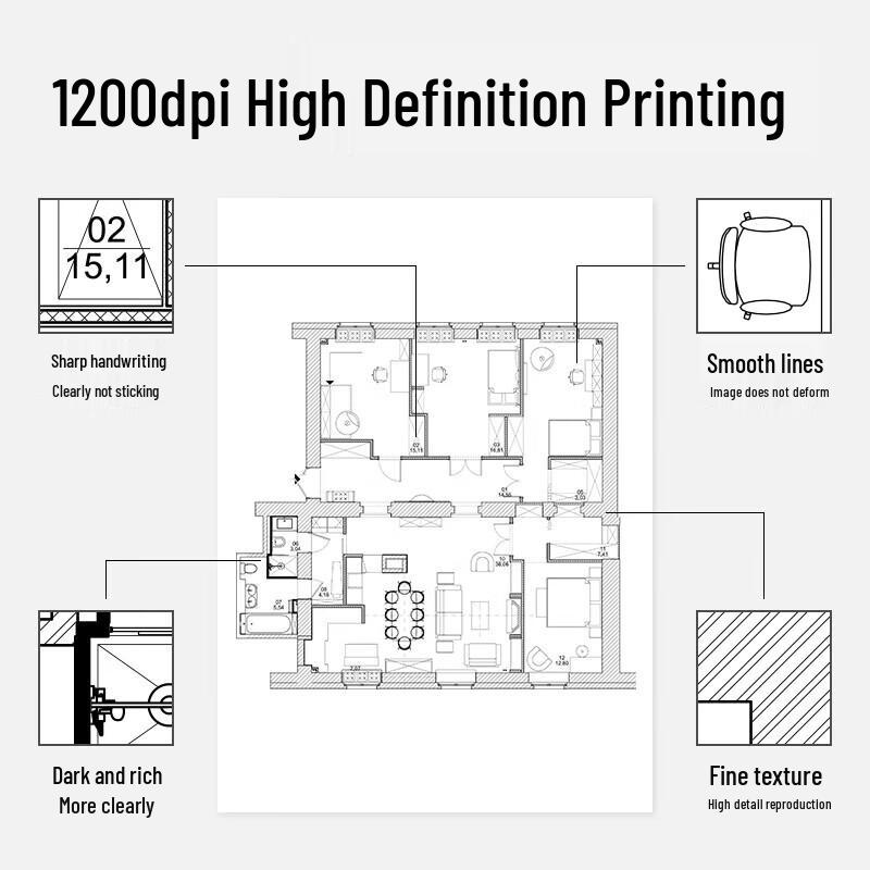 Deli A4 Monochrome Laser Printer Series CN Plug (adapter Included)
