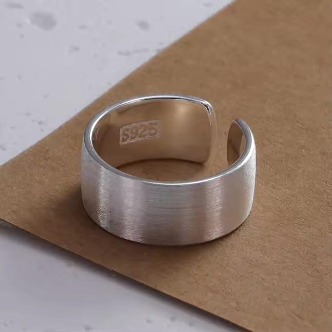 Sterling Silver Trend Arched Wide Ring For Female Geometry Punk Design Jewelry Asymmetric Gift Dropshipping