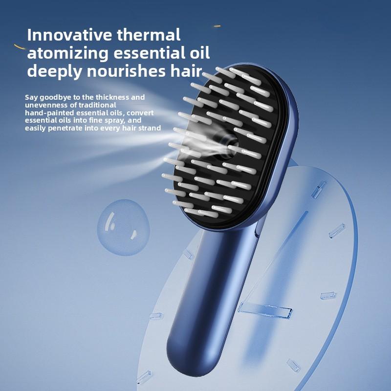 Nuevo Peine de Masaje Inteligente para el Cuero Cabelludo Tratamiento con Aceite Esencial Cuidado del Cabello con Niebla Masaje Vibratorio Cuidado del Cuero Cabelludo Luz Roja Azul