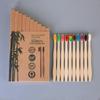 Bamboo Toothbrush Set for Kids & Adults - Round Handle (4, 5, 8, 10 pcs) with Optional Logo