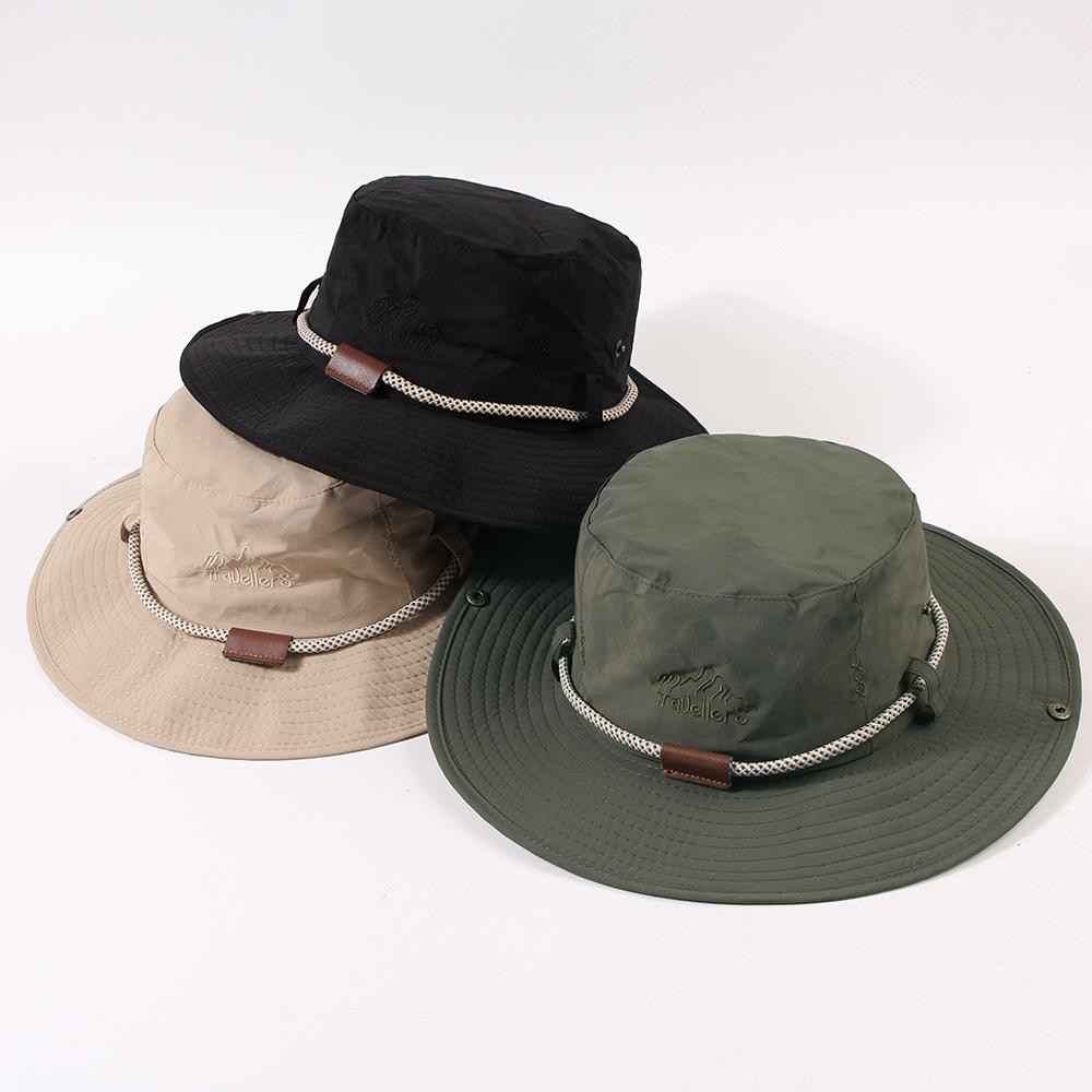 Summer Bucket Hat Men Women Sunscreen Fishing Hat Outdoor Breathable Fisherman Cap Hiking Climbing Camping Uv Protect Windproof