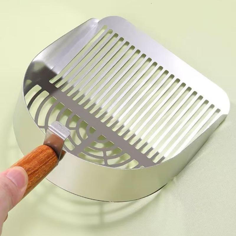 Stainless Steel Cat Litter Scoop Long Handle Pet Waste Shovel Cleaning Tool Toilet Garbage Picker Litter Box Cats Supplies