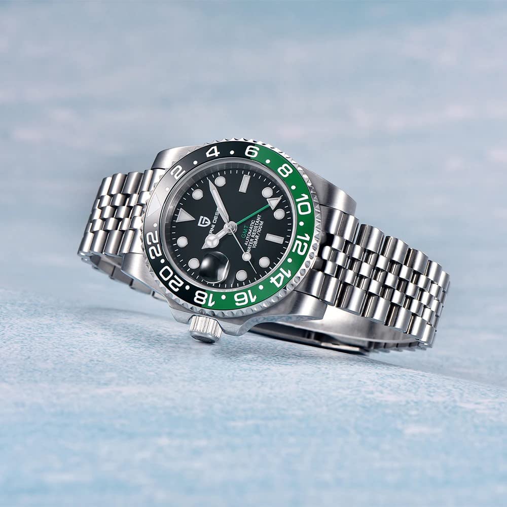 PAGANI DESIGN Uhr GMT Hand Automatischer Aufzug Made in Japan Uhrwerk Taucher Mechanisches Gehäuse Inklusive Wasserdicht Keramik Lünette Business Arbeit Kleid