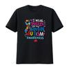 Autism Awareness I Wear Puzzle For My Cousin Colorful Print Casual T Shirt Vintage Washed Top For Everyday Wear Versatile