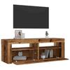 VidaXL TV Cabinet with LED Lights Old Wood Engineered Wood, TV Stand, Media Unit, TV Console, Hi-Fi Cabinet, 856313