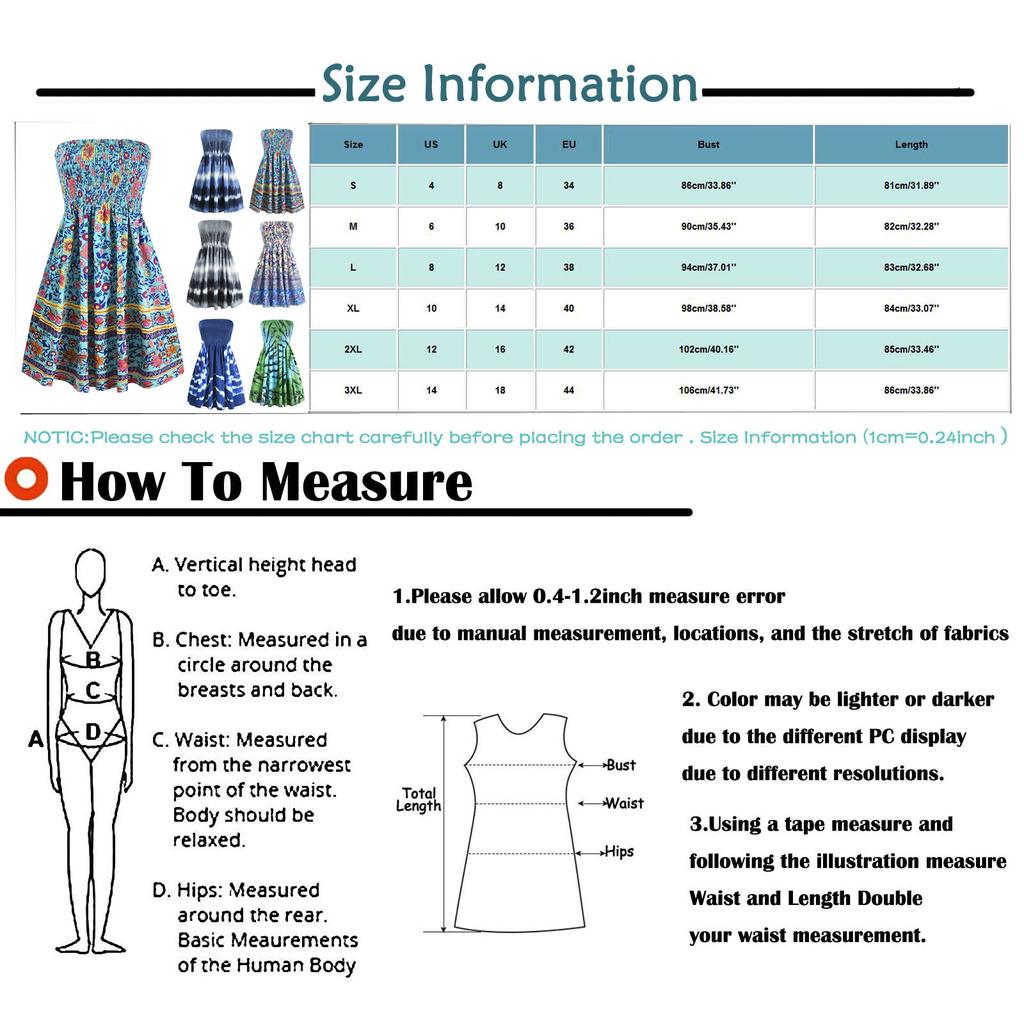 Damen Sexy Modedruck ärmelloses, trägerloses, knielanges Party-A-Linien-Kleid