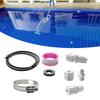 Plastic and Metal Pool Connector Set Pool Pipe Adapter Set Leakproof Pool Seals Suitable for CLX220 Swimming Pools